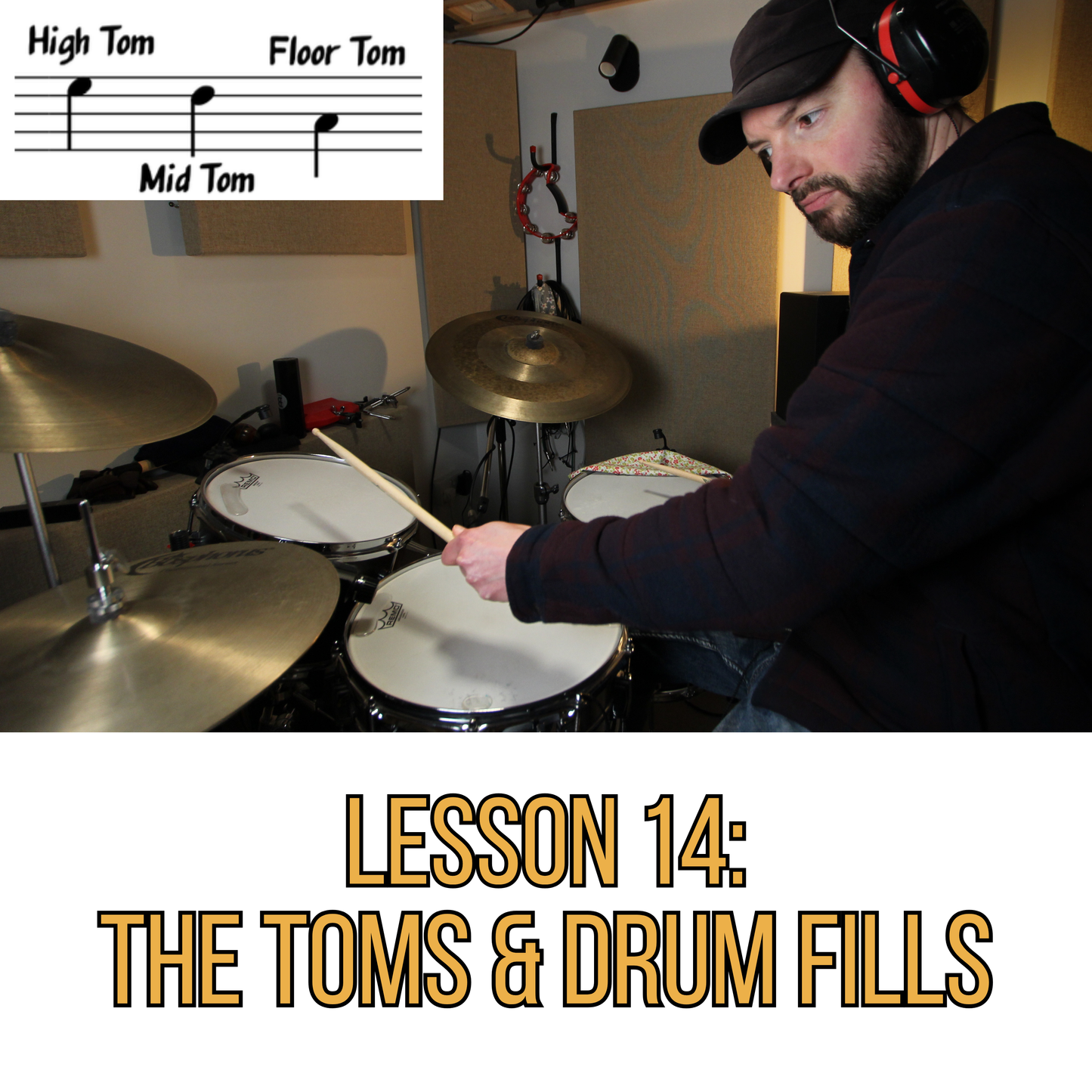 Lesson 14: The TOMS! 8th and 16th Note Drum Fills!